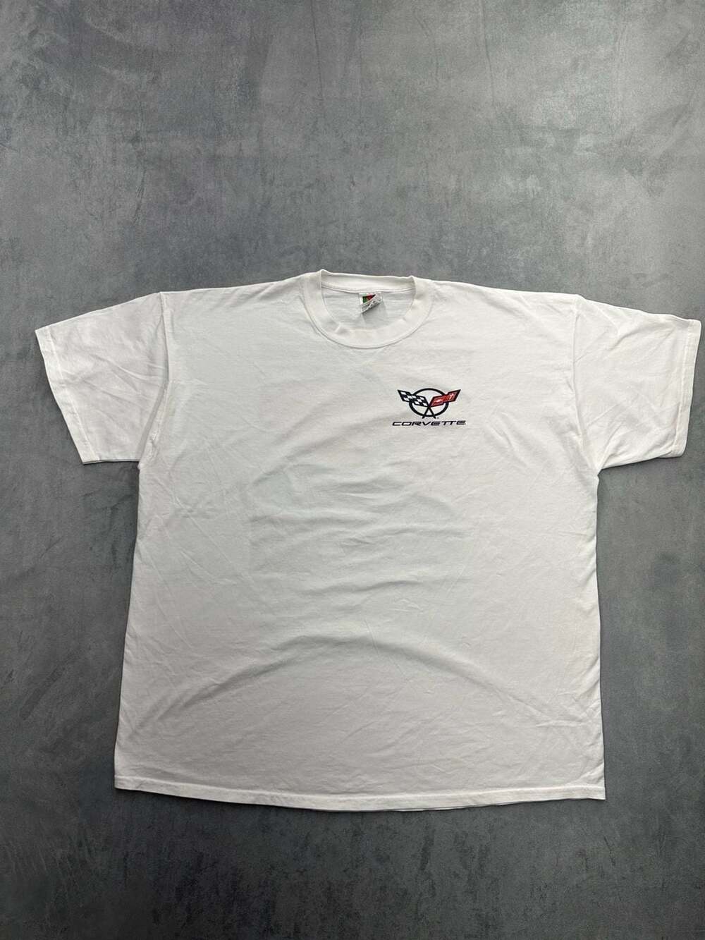 Vintage Corvette Logo White T-Shirt Fruit of the Loom Lofteez XXXL